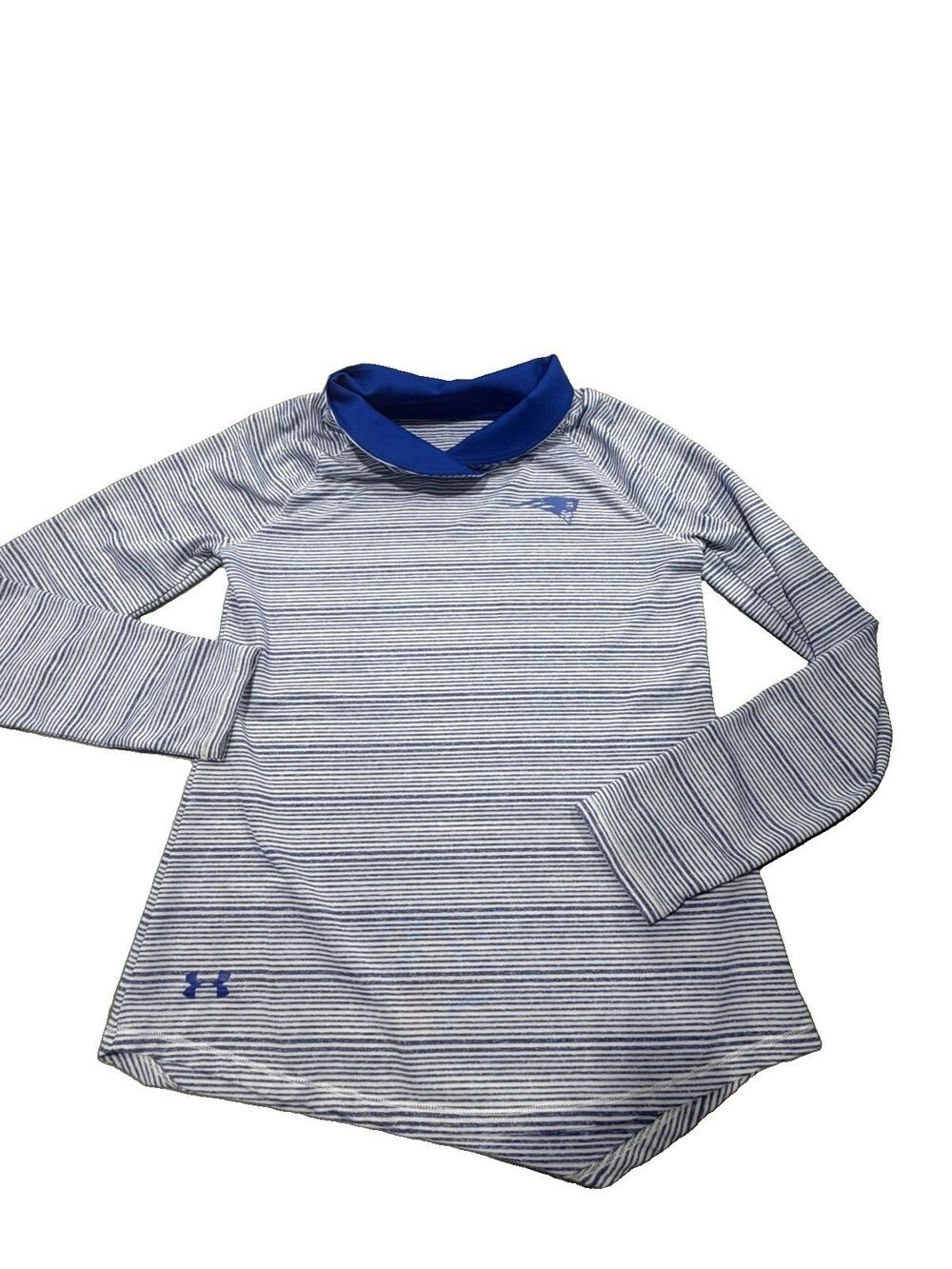 Women’s Under armor New England Patriots Sz Medium Blue Striped Long sleeve AI15